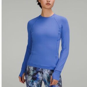 Lululemon Its Rulu Long Sleeve Shirt Wild Indigo Sz 6